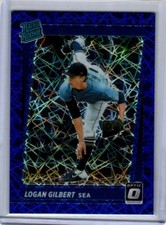 Rated Rookie Blue Velocity Prizm #141 Logan Gilbert /99 (RC)