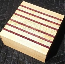  1 EXOTIC PURPLEHEART  WHITE MAPLE BOWL BLANKS LUMBER/TURNING WOOD 6" X 6"X3"