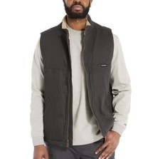 Wolverine Sherpa Lined Denim Vest Full Zip Workwear Men s Sz M Hiking Outdoors