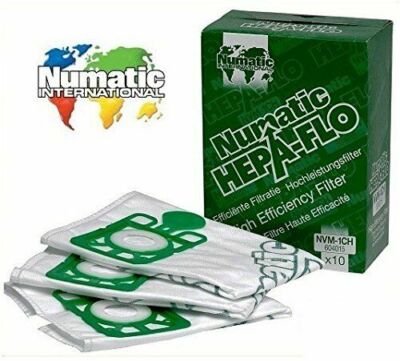 2 Original Numatic NVM-1CH Henry Hetty James Basil HEPA-FLO Staubsaugerbeutel