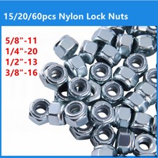 Carbon Steel Nylon Insert Hex Lock Nuts 5/8"-11 or 1/4"-20 or 1/2"-13 or 3/8"-16