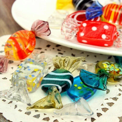 12PCS Glass Sweets Vintage Wedding Party Candy Christmas Decor Gift HOT Colorful