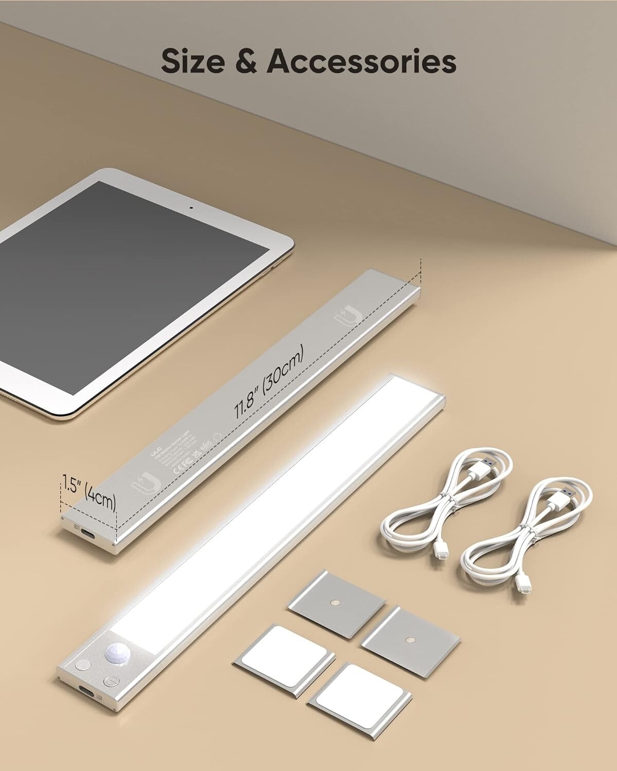 Barra De Luz Led Con Sensor De Movimiento Para Interiores Iluminacion Recargable