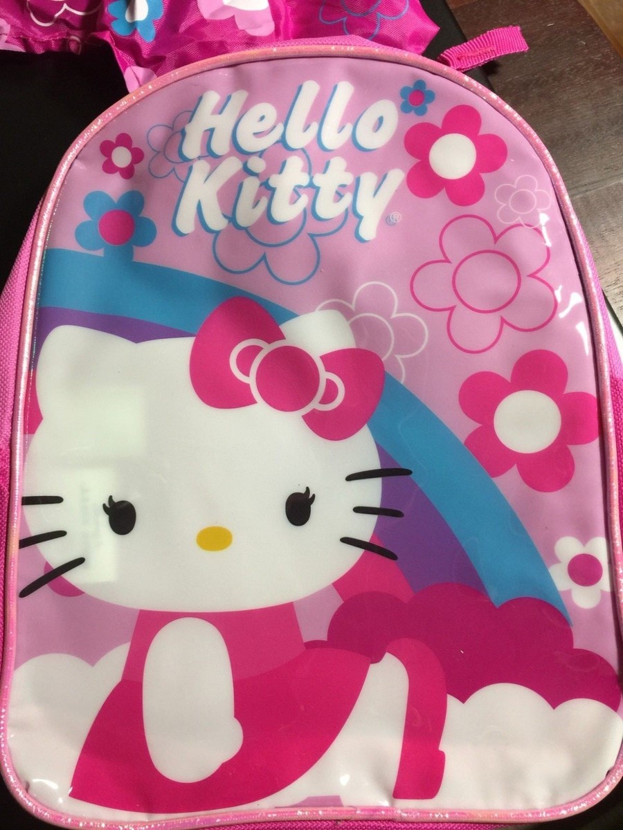 hello kitty backpack pink ombre holographic  11:11 The Gateway To Heaven But the fun doesnt stop therefrosted print artwork adorns the side pockets Hello Kitty Girls HK-Hello Backpack