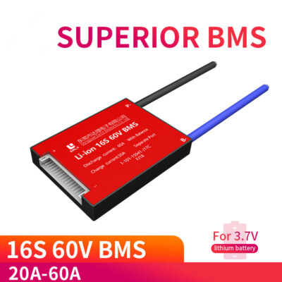 16S 60V 48V 20A 30A 40A 50A 60A Li-ion LiFePO4 BMS With Balance Protection