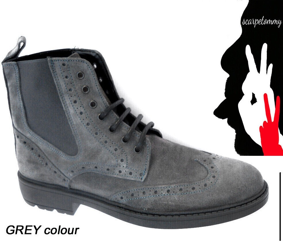 STIVALI UOMO stivaletti SCARPONCINI PELLE POLACCHINE ITALY 39 A 45