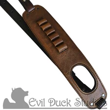 Adjustable Rustic Leather Rifle Sling For Rifles, Made in the USA
