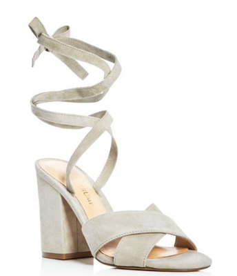 natural suede ankle strap heels