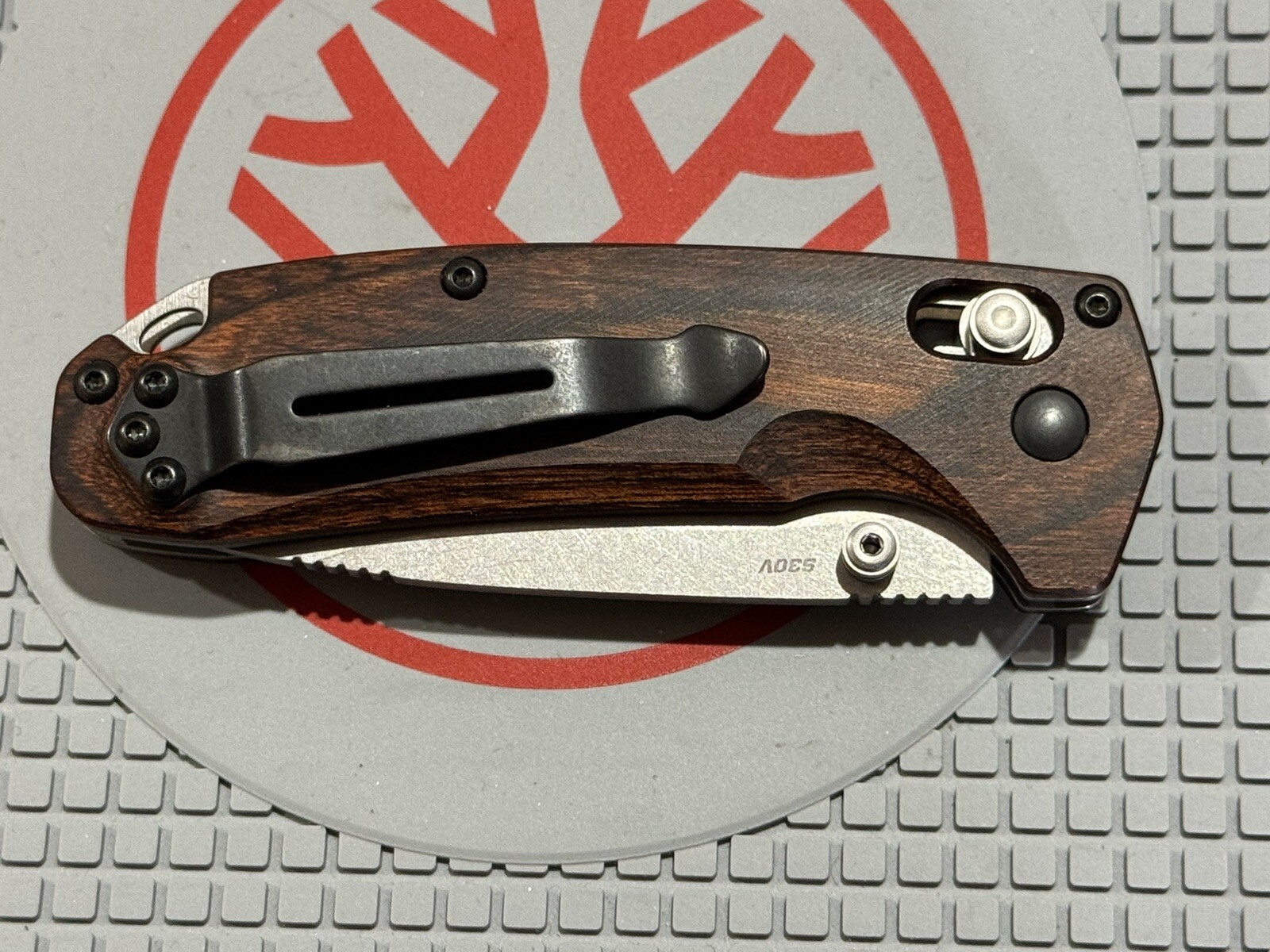 Benchmade Hunt North Fork Folding Knife 2.97" S30V Blade Wood Handle