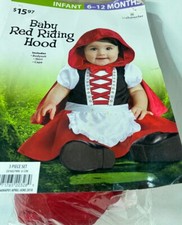 New Little Red Riding Hood Infant Baby Costume 6 to 12 Months Halloween
