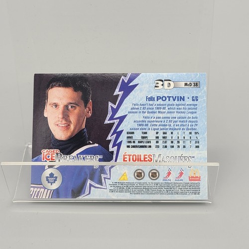 199697 Pinnacle McDonald's 3D Ice Breakers Felix Potvin MCD38 Maple