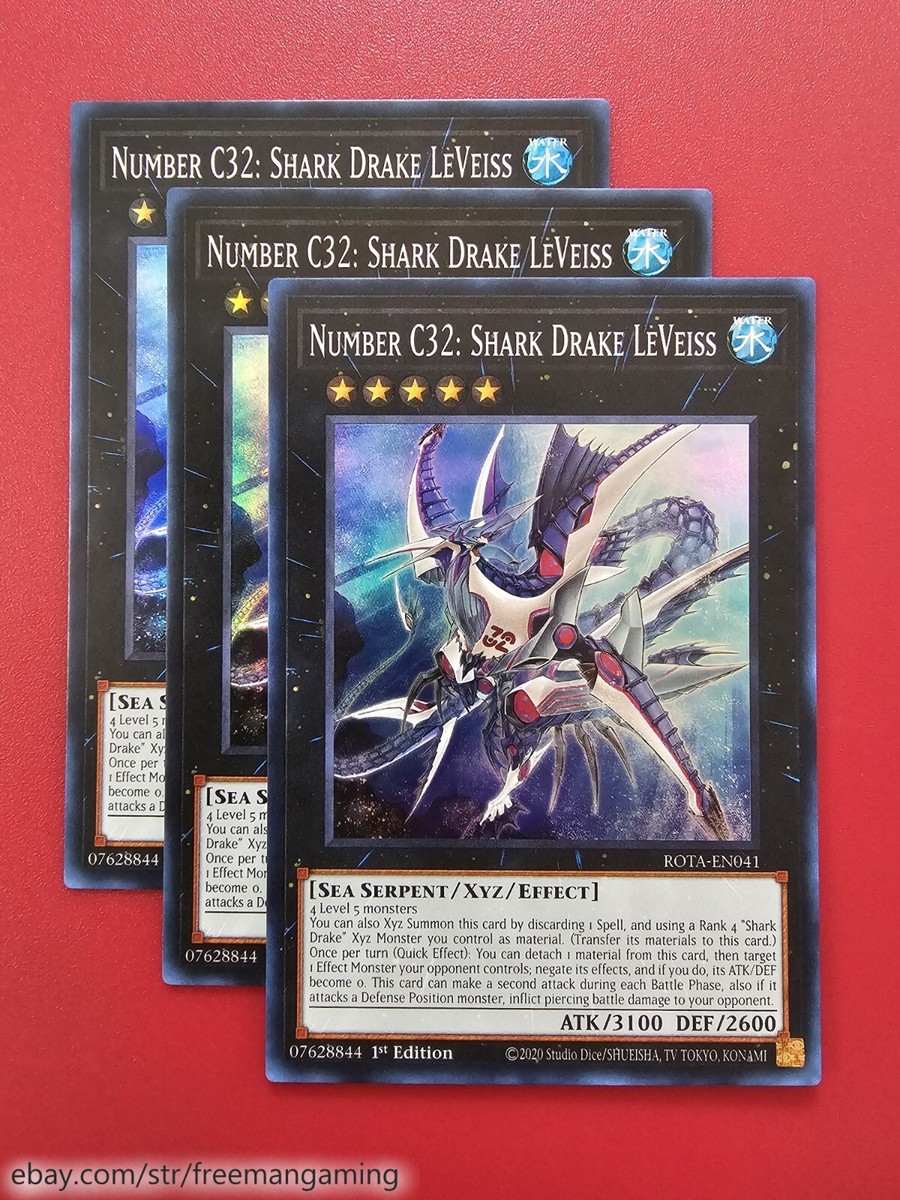 Yugioh Shark Drake Deck Core Set 30 card ROTA LeVirtue Dragon