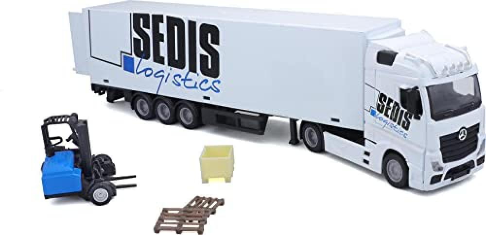 Bburago B18-31471 1:43 Street FIRE HAULERS MB ACRTROS Lift and Load Truck con PA