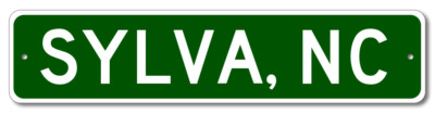 Sylva, North Carolina Metal Wall Decor City Limit Sign - Aluminum
