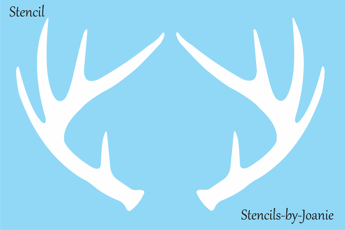 Deer Antler STENCIL Rustic Outdoor Buck Rack Cabin Lodge Decor + Template Joanie | eBay deer-antler-stencil-rustic-outdoor-buck-rack-cabin-lodge-decor-template-joanie-ebay