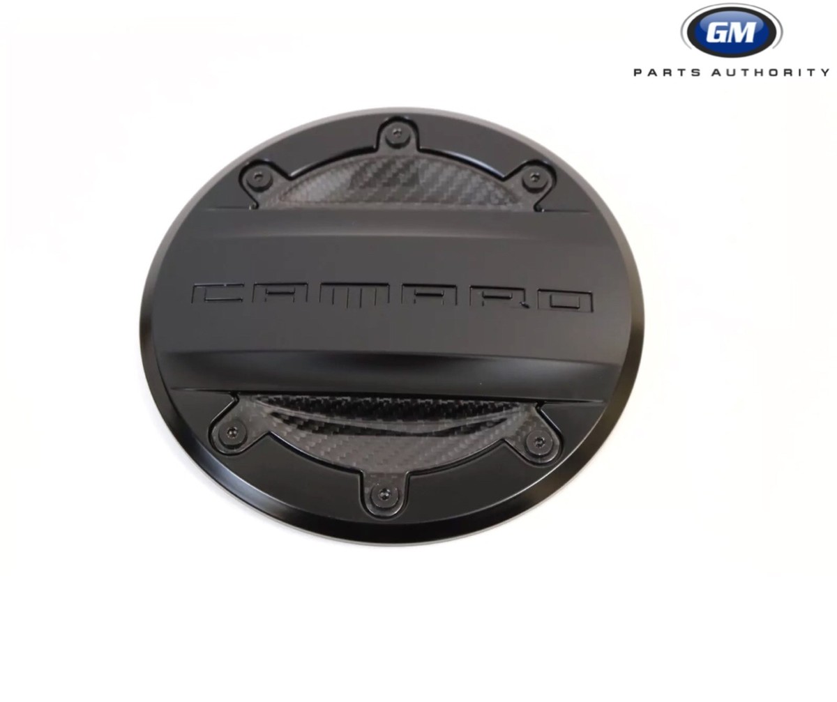 2016-2020 Camaro Genuine GM Fuel Door Black Carbon Fiber Inserts