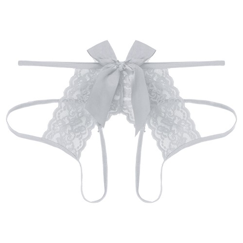 Men Lace Briefs Low Rise G-String Crotchless Sissy Crossdress Gay Underwear Sexy - Picture 9 of 145