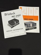 McIntosh MC2100 Power Amplifier Owner's Manual and Service Information