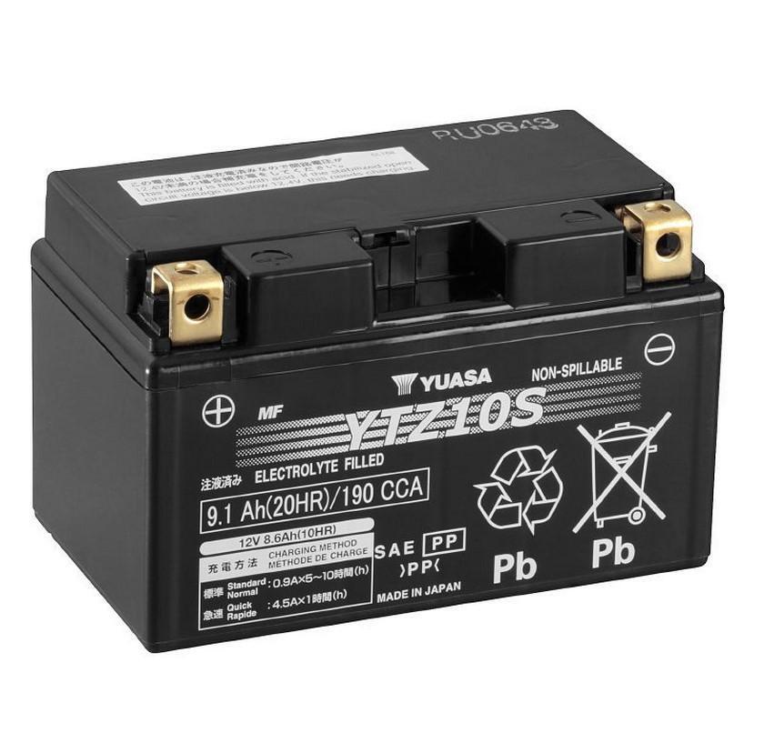 Batterie Yuasa YTZ10S 12V idéale pour les trajets urbains quotidiens