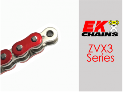 EK ZVX3-530 MOTORCYCLE CHAIN 120 LINKS TENSILE STRENGTH 11,100 lbs