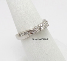 1/2CT Natural Round Diamond Anniversary Wedding Bridal Ring 10K White Gold Band