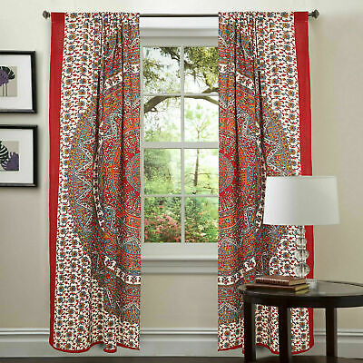 Bohemian Room Door Window Curtains Home Decor Indian Mandala Hippie Wall Drapes