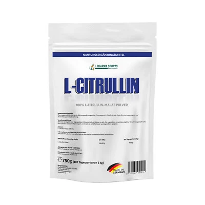 PHARMASPORTS 750g L- CITRULLIN PULVER 100% REIN NO BOOSTER no Arginin