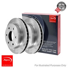 2x Brake Discs Vented Front 348mm DSK3325 + DSK3326 Apec Red 34106880076