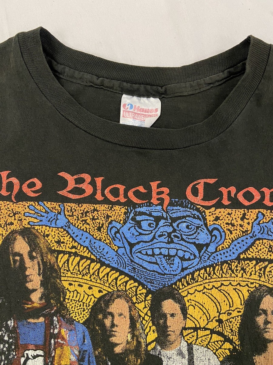 Vintage The Black Crowes T-Shirt Size XL Black Band Tee Single 
