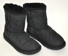 UGG Youth Kids Classic Black Shearling Boots Black Sz 6/36 Fits Womens 6  5125Y