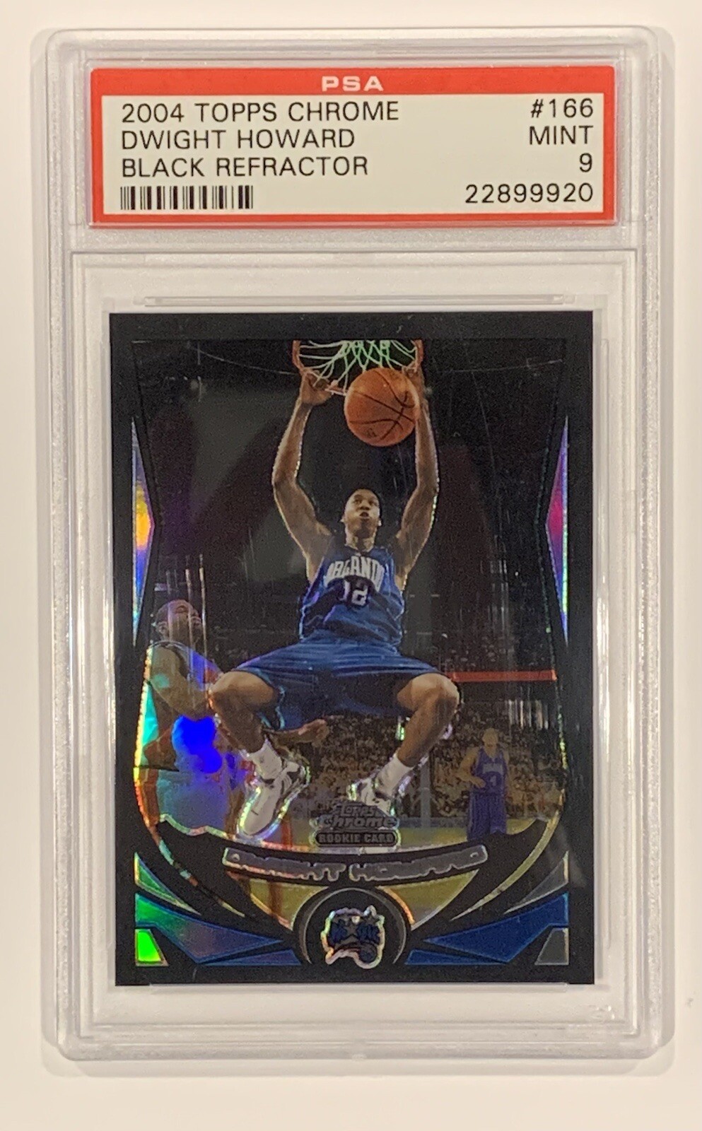 2004 Topps Chrome Black Refractor #166 Dwight Howard PSA 9 MT   /500