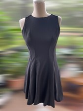 White House Black Market Sleeveless Fit & Flare A Line Dress Black Size 0 EUC