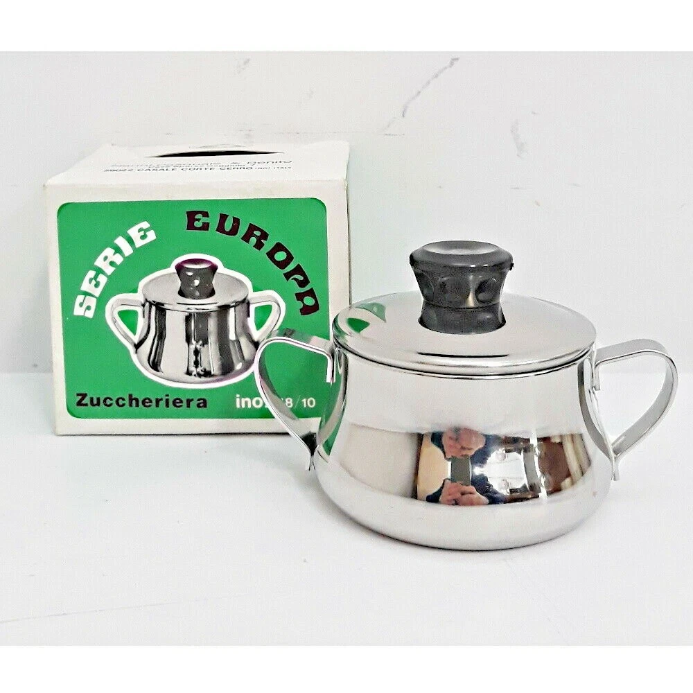 Zuccheriera In Acciaio Inox 304 - Portazucchero Ermetico Con Cucchiaio