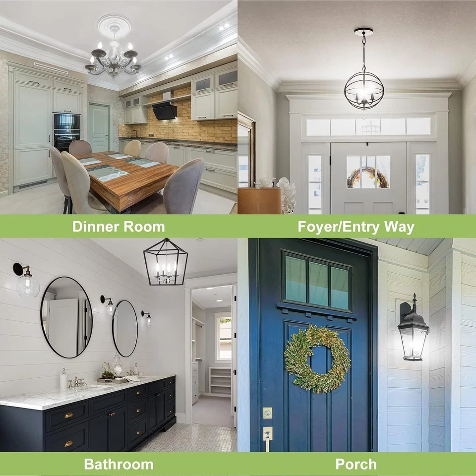 Diodesy 4PK LED Flame Tip Chandelier Light Bulb E12, 5W, 60W, 2700K, 500LM CA10 - Image 3 of 4