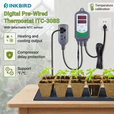 INKBIRD Pre-wired Digital Thermostat Plant Germination Heating Cooling Control
