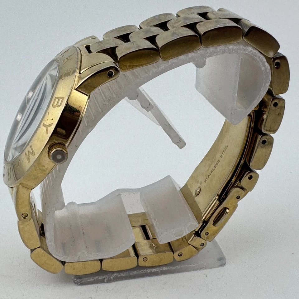 Marc Jacobs Reloj Cuarzo MBM3334 Mujer Tono Dorado Acero Analógico Batería Nueva 6.75" Foto 4 de 4