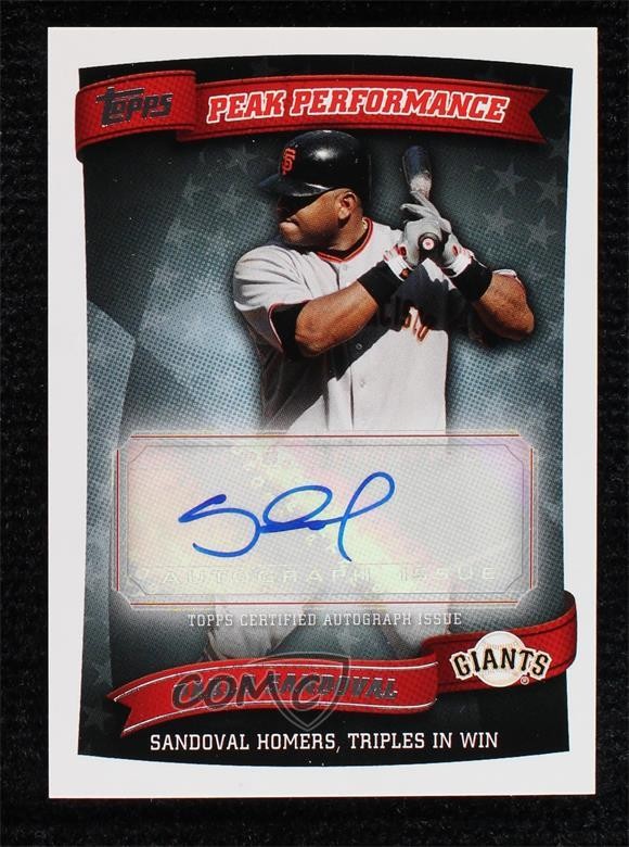 2010 Topps Update Peak Performance Pablo Sandoval PPA-PS Autograph Card