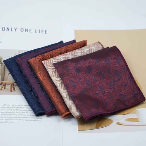 Paisley Pocket Square Vintage Handkerchief Men's Chest Business Suit Accessories - Afbeelding 1 van 14