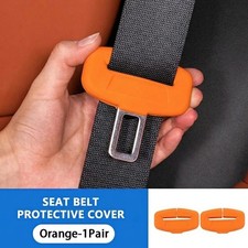 Blalion 2pcs Seat Belt Buckle Cover Anti-scratch Rubber Car Seat Buckle Protecto