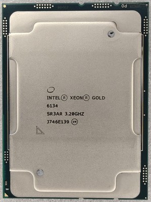 Intel Xeon Gold 6134 8-Core 3.20GHz Server CPU Processor 24.75MB SR3AR LGA3647
