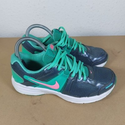 Nike Dart 10 Reslon Turnschuhe Laufschuhe Grün Schwarz Pink UK 5 Turnschuhe Gebraucht 
