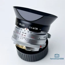 Metal Lens Hood with Filter For Leica Summilux M 35/1.4 Lens CNC Aluminium Alloy