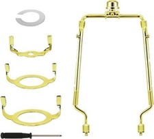 Lamp Shade Harp Holder Kit Adjustable 7 8 9 10 Inch Standard 1/8 I Color: Gold
