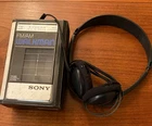 Vintage Sony Walkman WM-41 Cassette Player & Headphones— works
