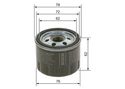 Bosch P 7279 Ölfilter für FORD