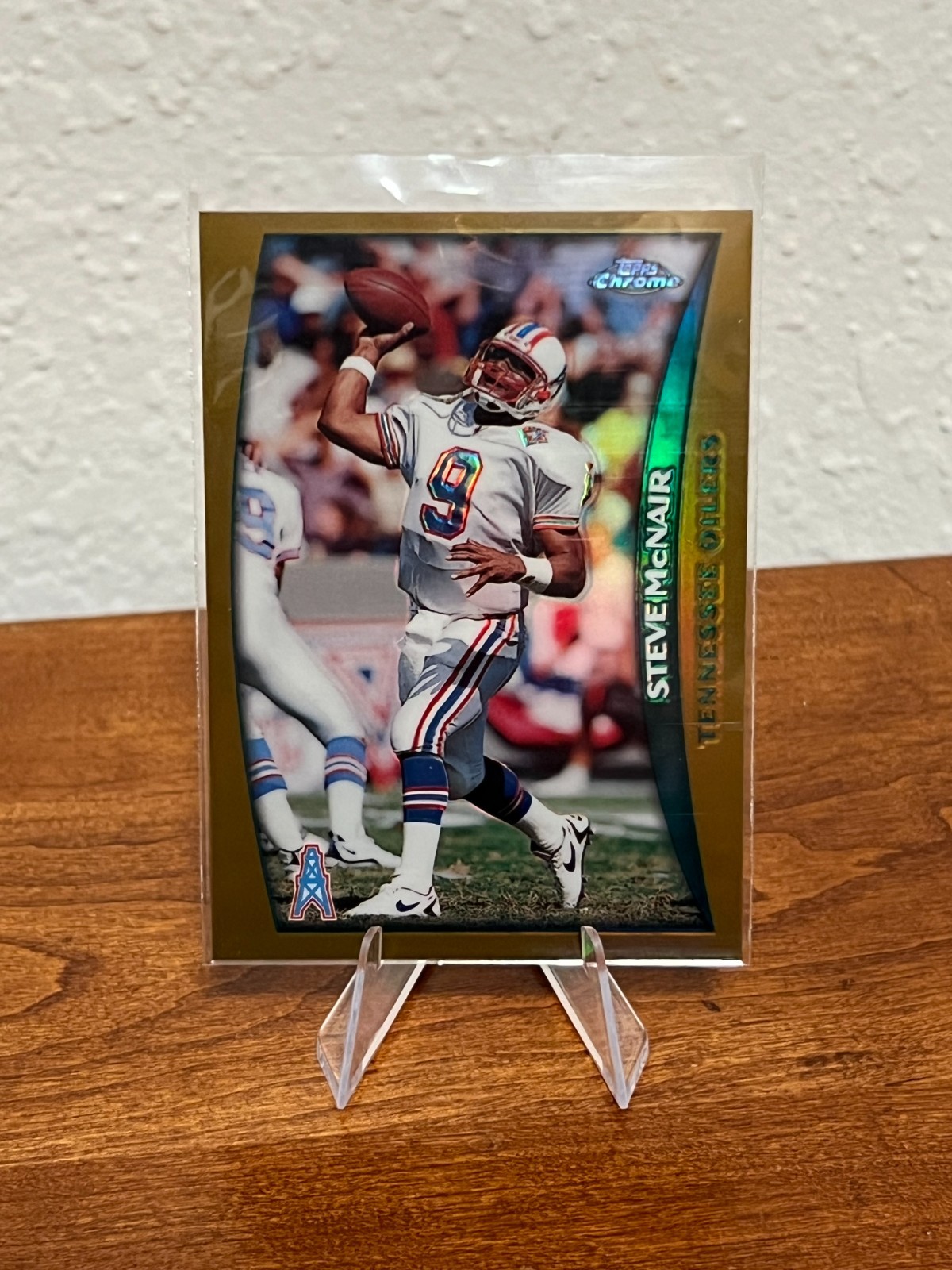 Steve McNair 1998 Topps Chrome Refractor #42 Tennessee Titans Houston Oilers