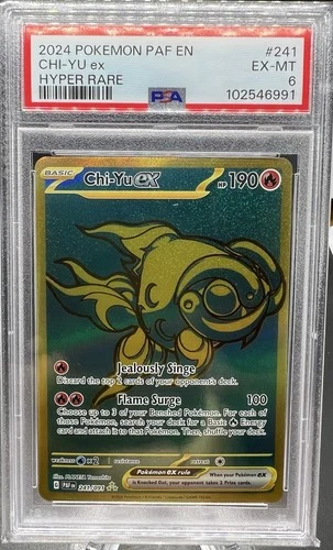 2024 Pokemon Paldean Fates CHI-YU EX #241/091 Hyper Rare PSA 6 EX-MT