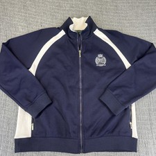 Lauren Active Ralph Lauren Women's Size L Full Zip Jacket Blue/White Striped