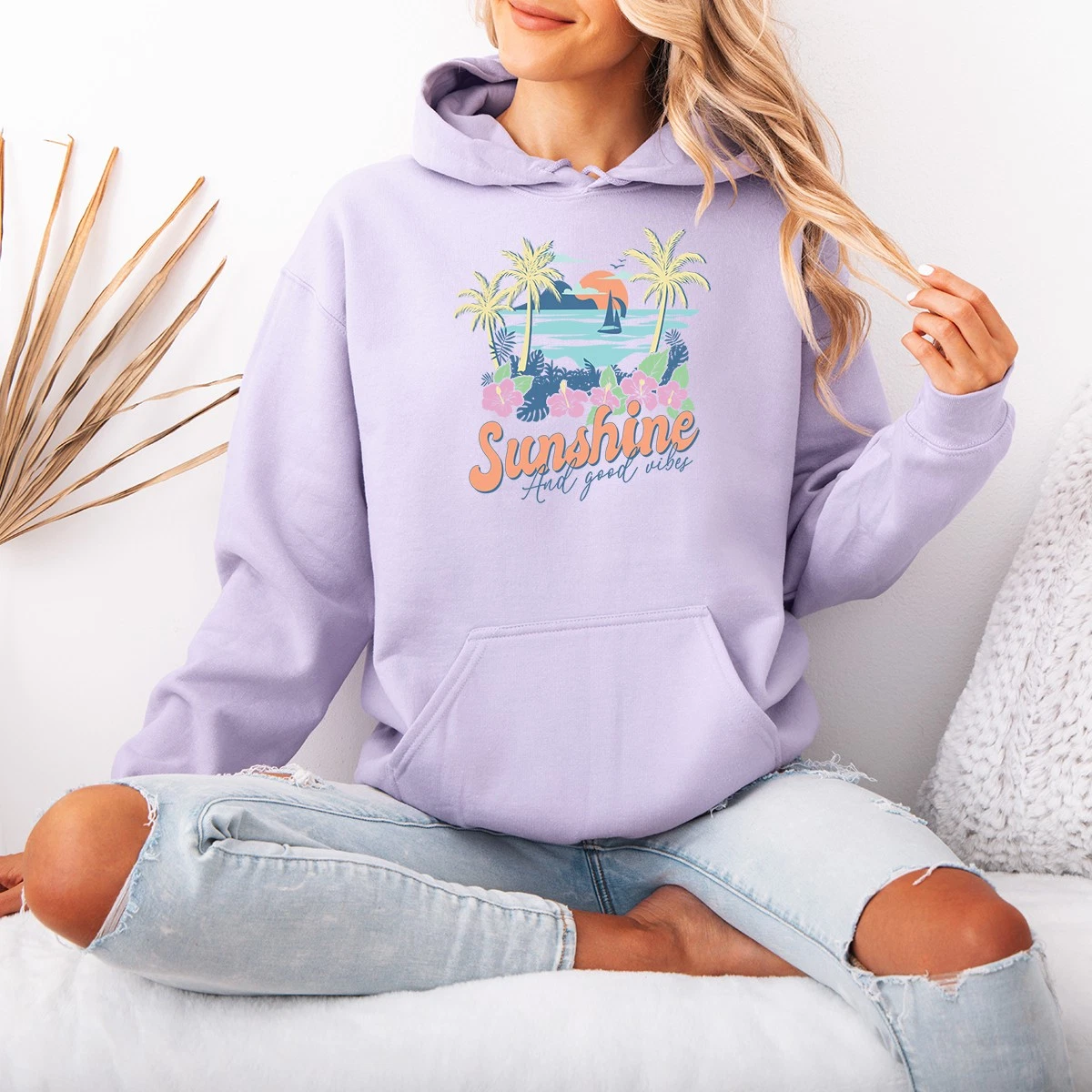 Sunshine And Womens Hoodie Beach Vacation Travel Gift For Her