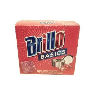 Brillo Basics Steel-Wool Soap Pads, 8-ct. 1-Box 8 Pads Total: New :Fast Ship Out